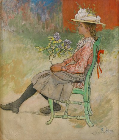 Dagmar Grill in the Garden by Carl Larsson